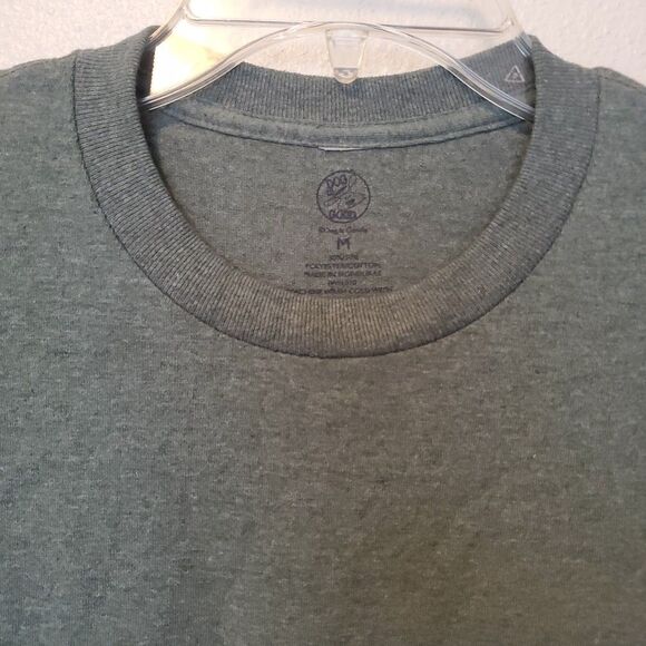 Dog is Good T-Shirt Mens Size M Medium Green "Never Camp Alone" 100% Cotton - Picture 3 of 16